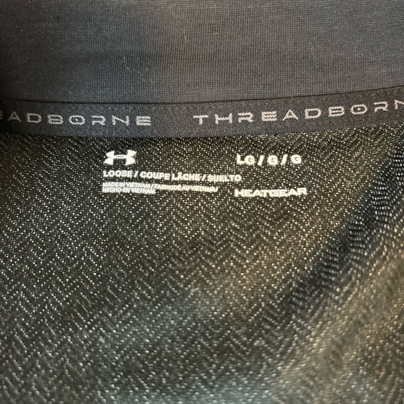 Under Armour Mens Heather Gray Quarter Zip Pullover - Picture 7 of 7